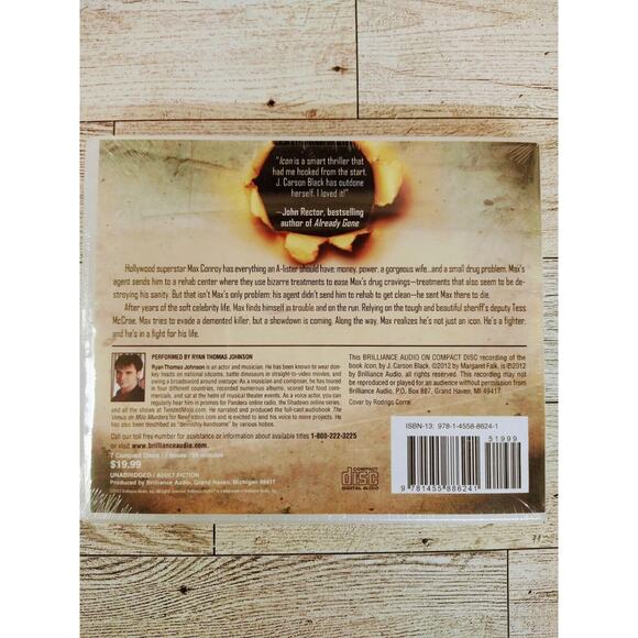 AUDIOBOOK - Icon - J. Carson Black - Audio CD - Unabridged - BRAND NEW - Picture 2 of 7